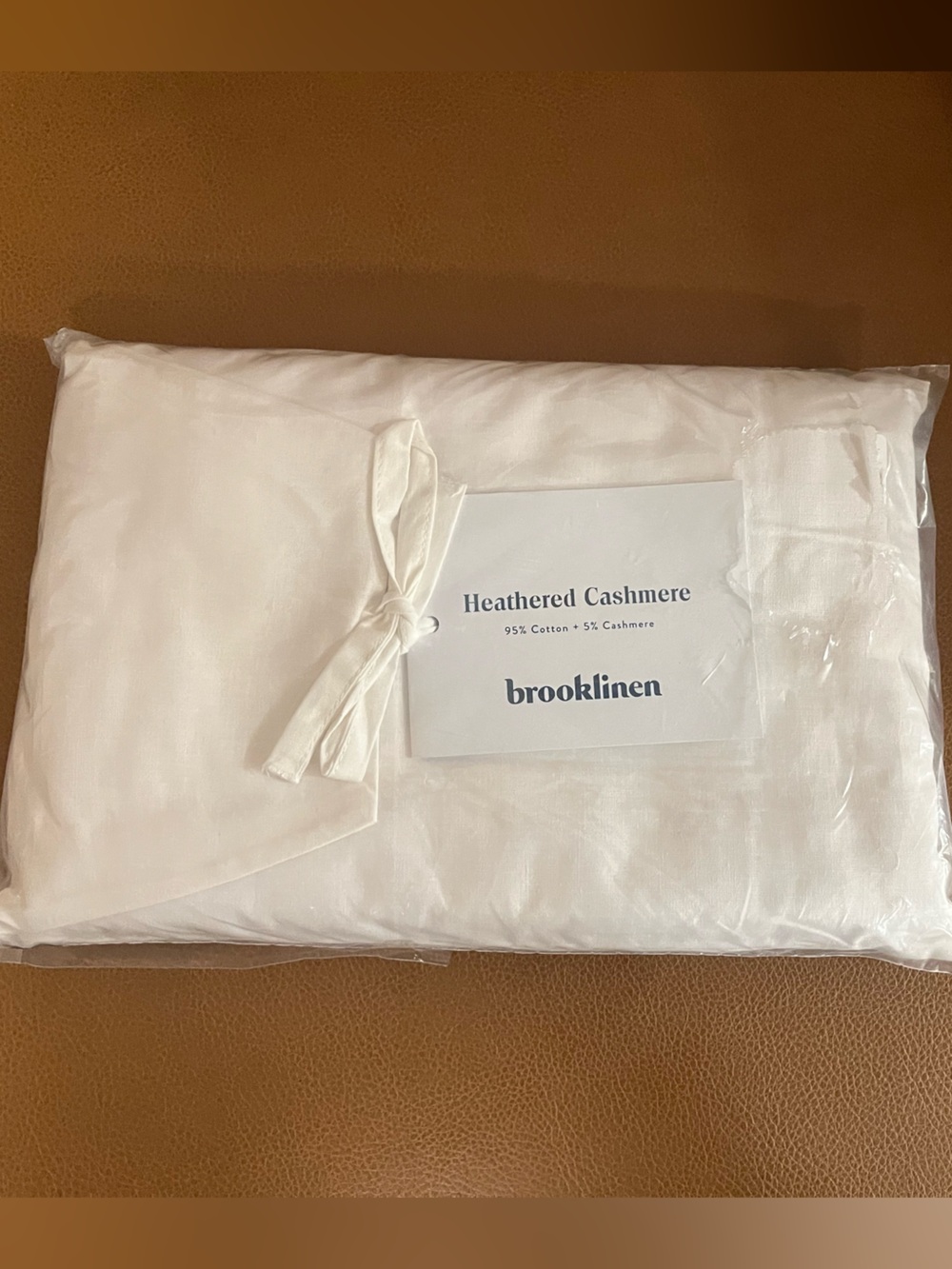 Brooklinen Heathered Cashmere Pillowcase  Cream | KING | Original: $85 | NWT
